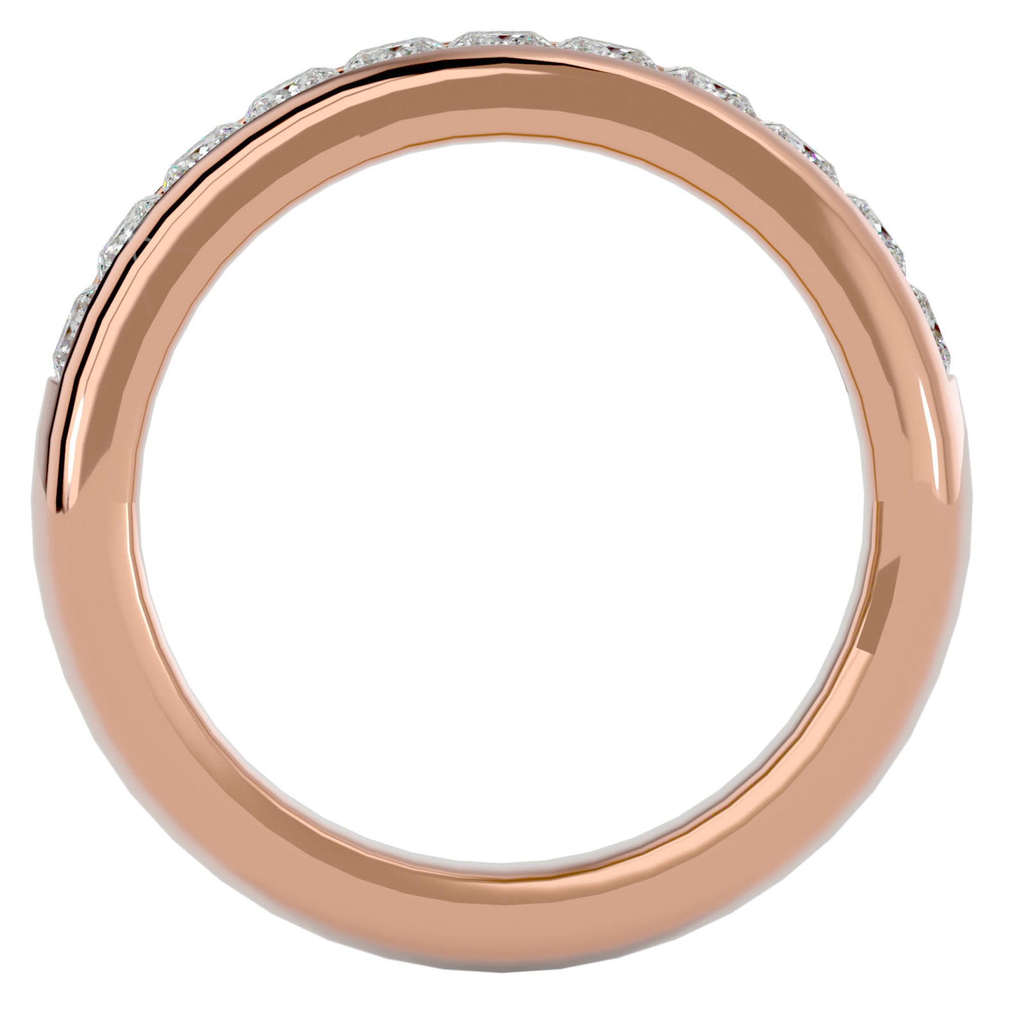 Verighetă cu Diamante Naturale Eternity de 1.07 ct din 18k Aur Roz - Castelo.ro