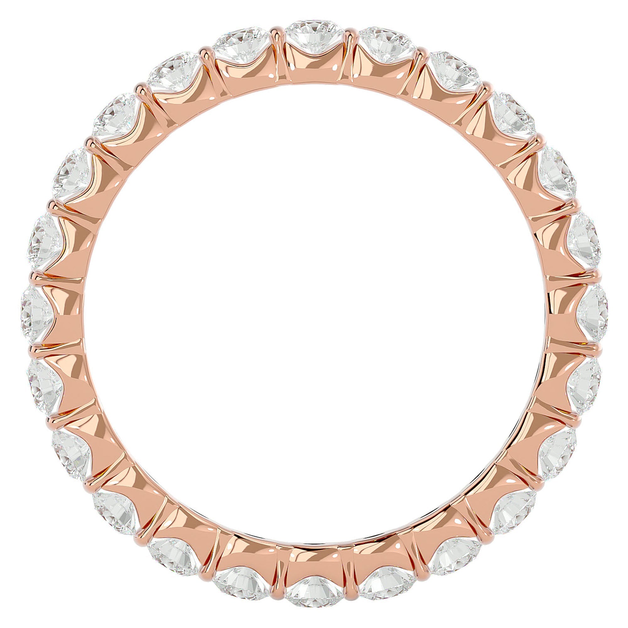 Inel Eternity din Aur 14k cu Diamante Create în Laborator de 1.09 ct din 14k Aur Roz - Castelo.ro