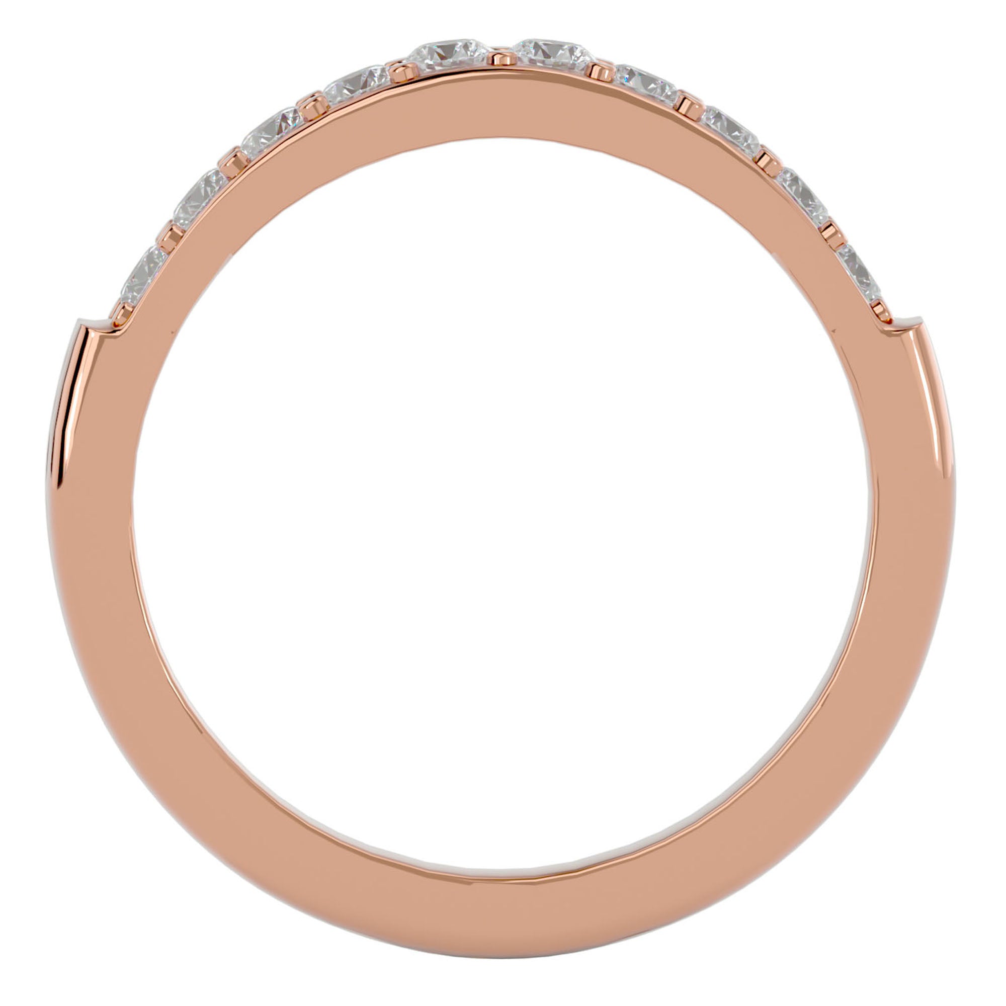 Inel Eternity Cu Moissanite de 0.40 ct din 18k Aur Roz - Castelo.ro