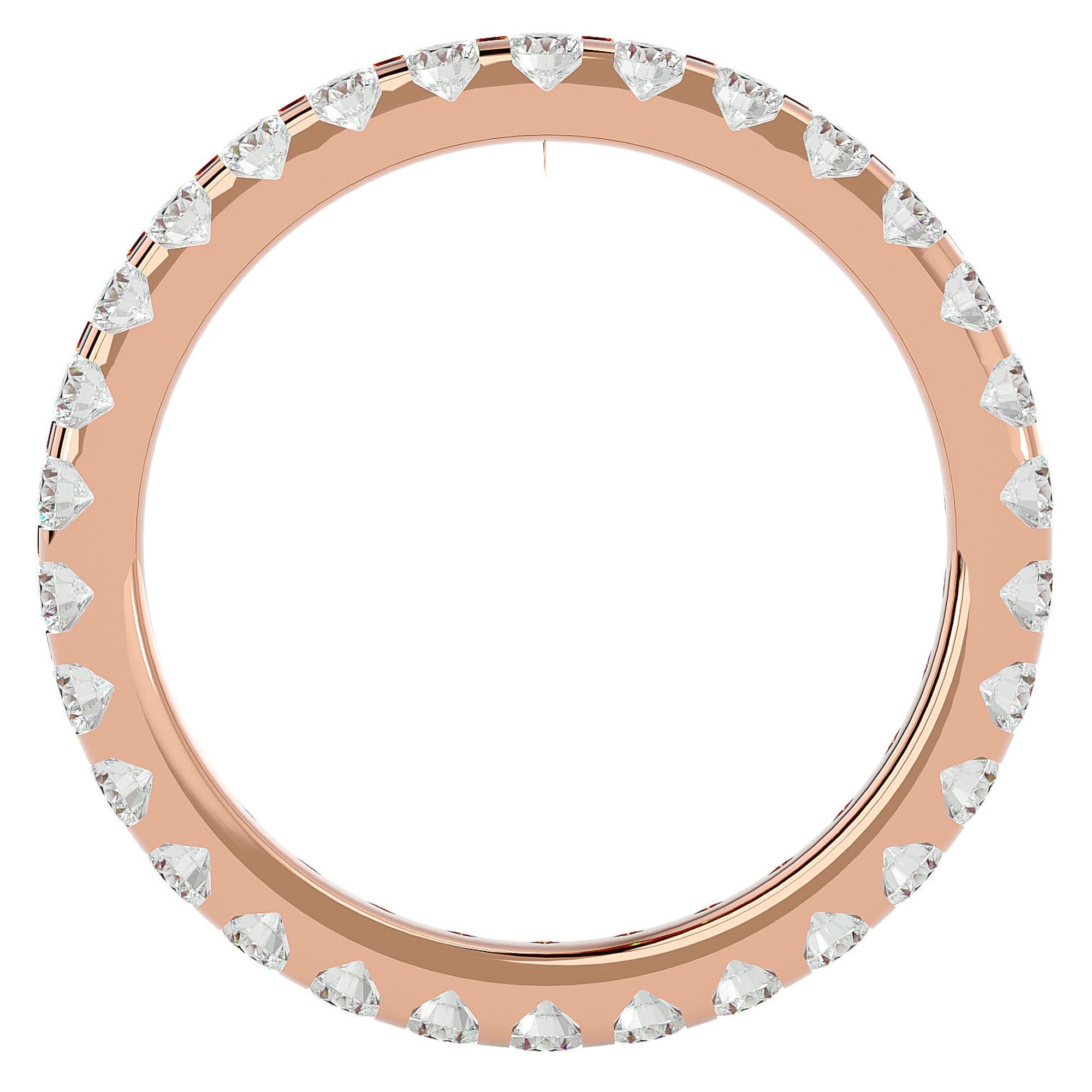 Inel Eternity cu Diamante Create în Laborator de 1.04 ct din 18k Aur Roz - Castelo.ro