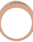 Inel Diademă din Aur 14k cu Diamante Naturale în Montură Clasică de 0.30 ct din 14k Aur Roz - Castelo.ro