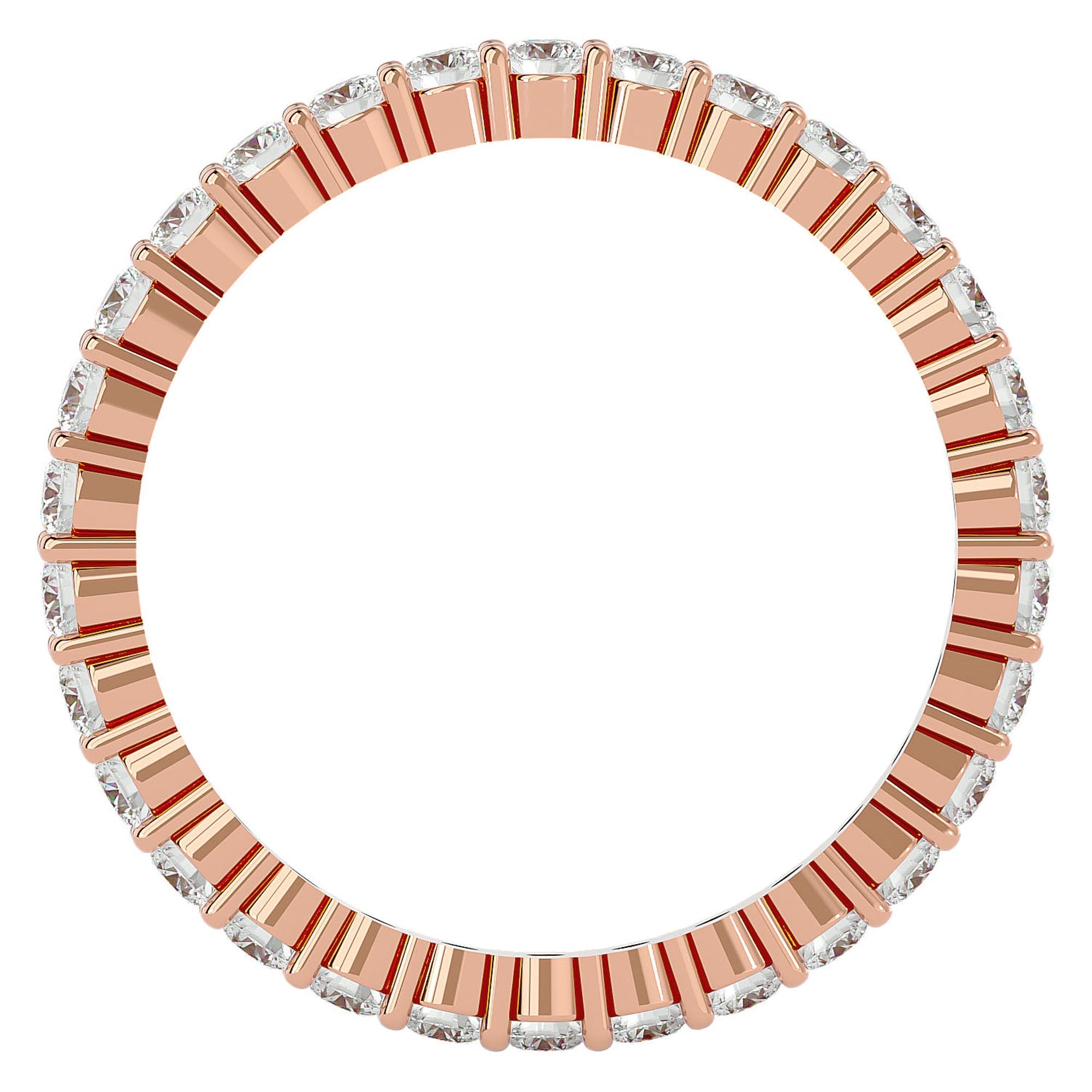Inel Eternity din Aur 14k cu Diamante Create în Laborator de 0.90 ct din 14k Aur Roz - Castelo.ro