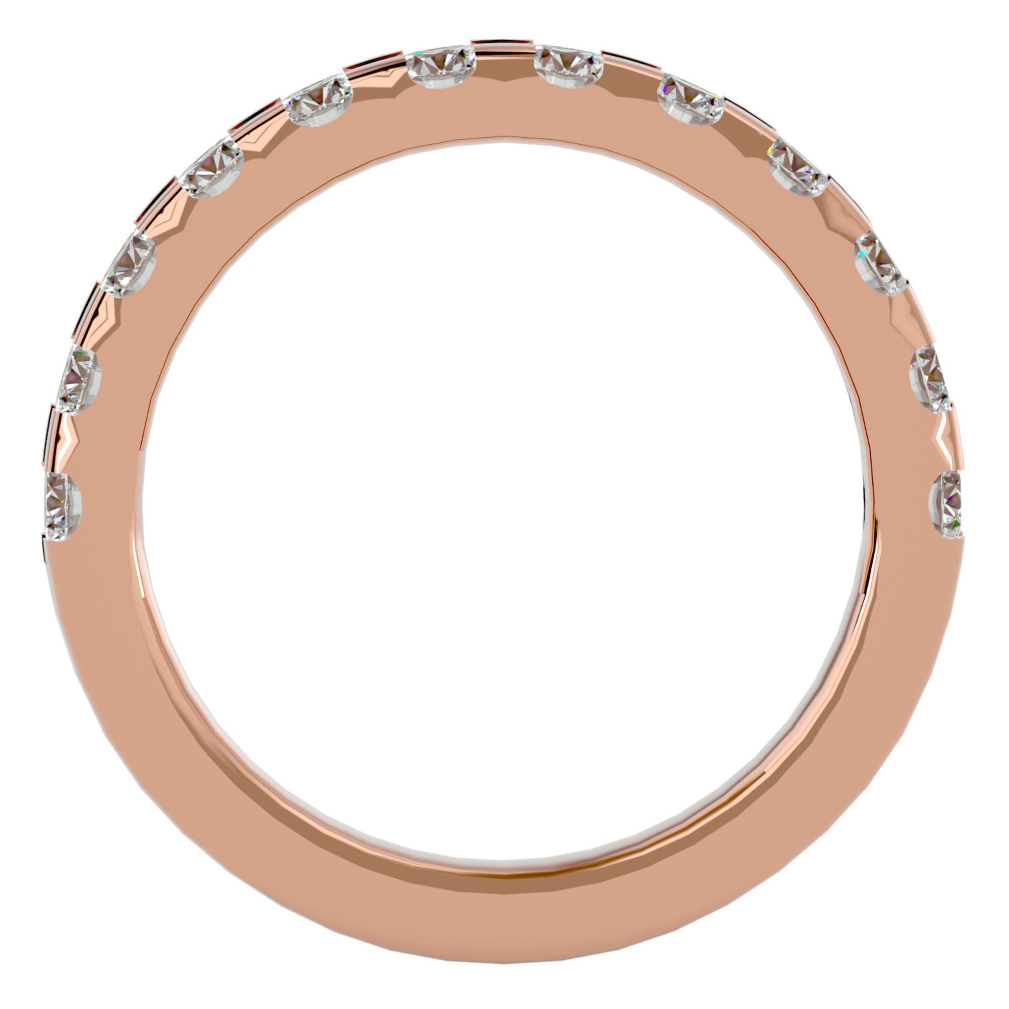 Inel Eternity din Aur 14k Cu Diamante Create în Laborator De 0.99 ct din 14k Aur Roz - Castelo.ro