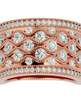 Inel Regal Vintage cu Diamante Create în Laborator de 1.73 ct din 18k Aur Roz - Castelo.ro