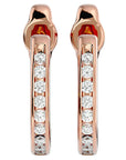 Cercei Hoop Regali din Aur 14k cu Diamante Naturale de 0.54 ct din 14k Aur Roz - Castelo.ro