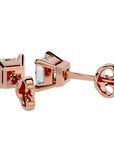 Cercei Stud Montură Prințesă din Aur 14k cu Diamant Natural de 1 ct din 14k Aur Roz - Castelo.ro