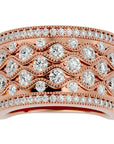 Inel Regal Vintage din Aur 14k cu Diamante Create în Laborator de 1.73 ct din 14k Aur Roz - Castelo.ro