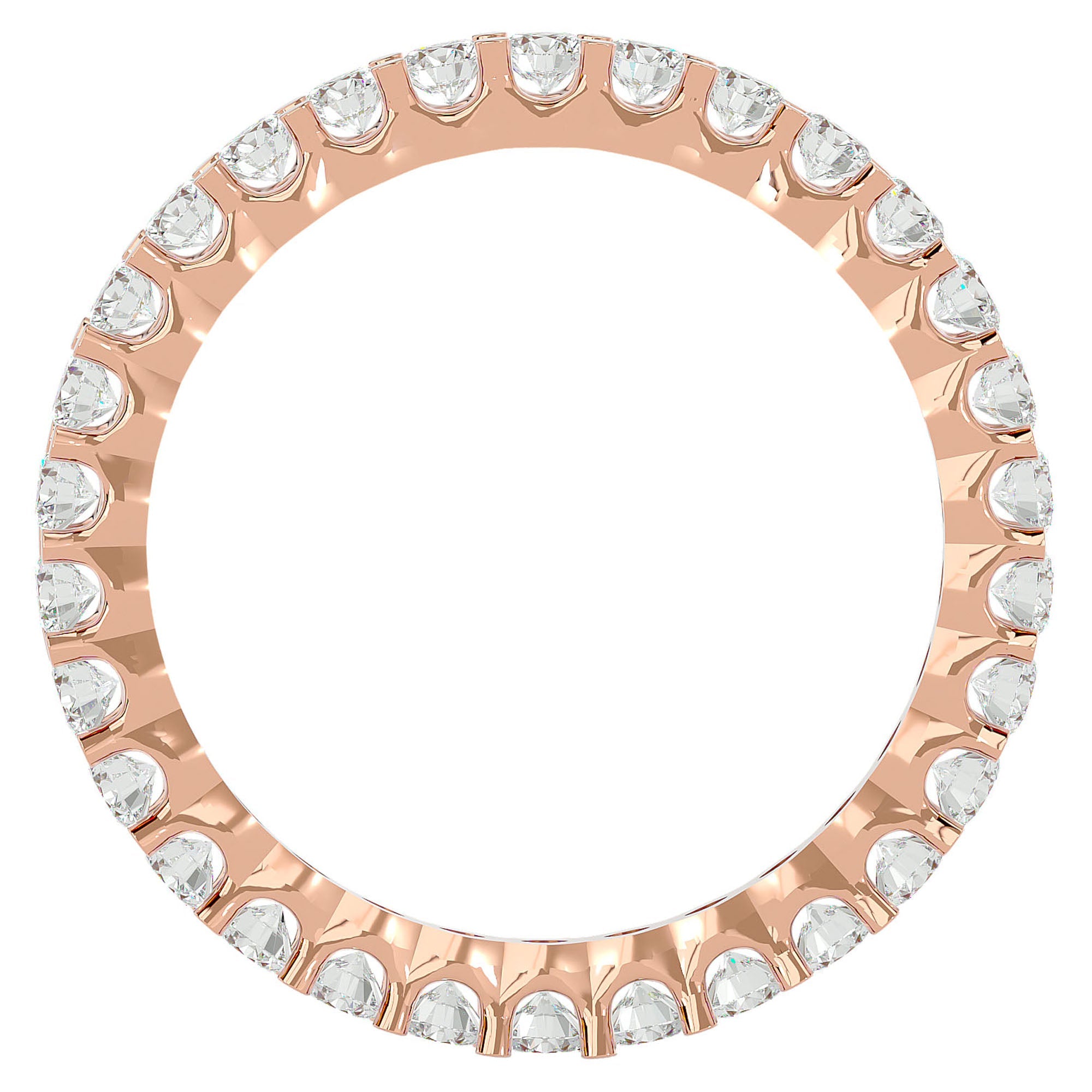 Inel Eternity cu Moissanite de 1.20 ct din 18k Aur Roz - Castelo.ro