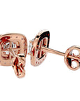 Cercei Stud Cu Moissanite de 2.2 ct din 18k Aur Roz - Castelo.ro