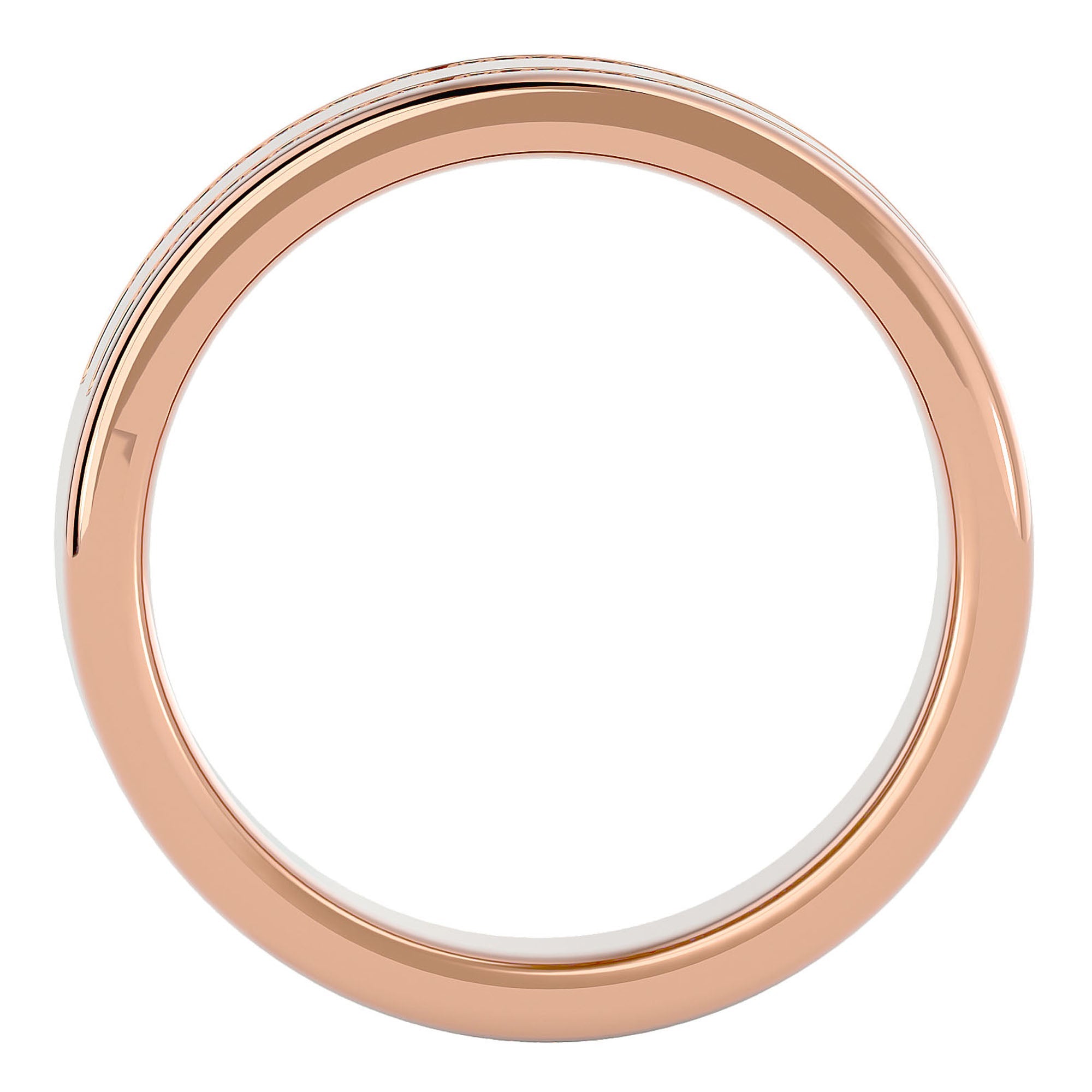 Verighetă Solène din Aur 14k Cu Două Rânduri De Diamante Naturale de 0.46 ct din 14k Aur Roz - Castelo.ro