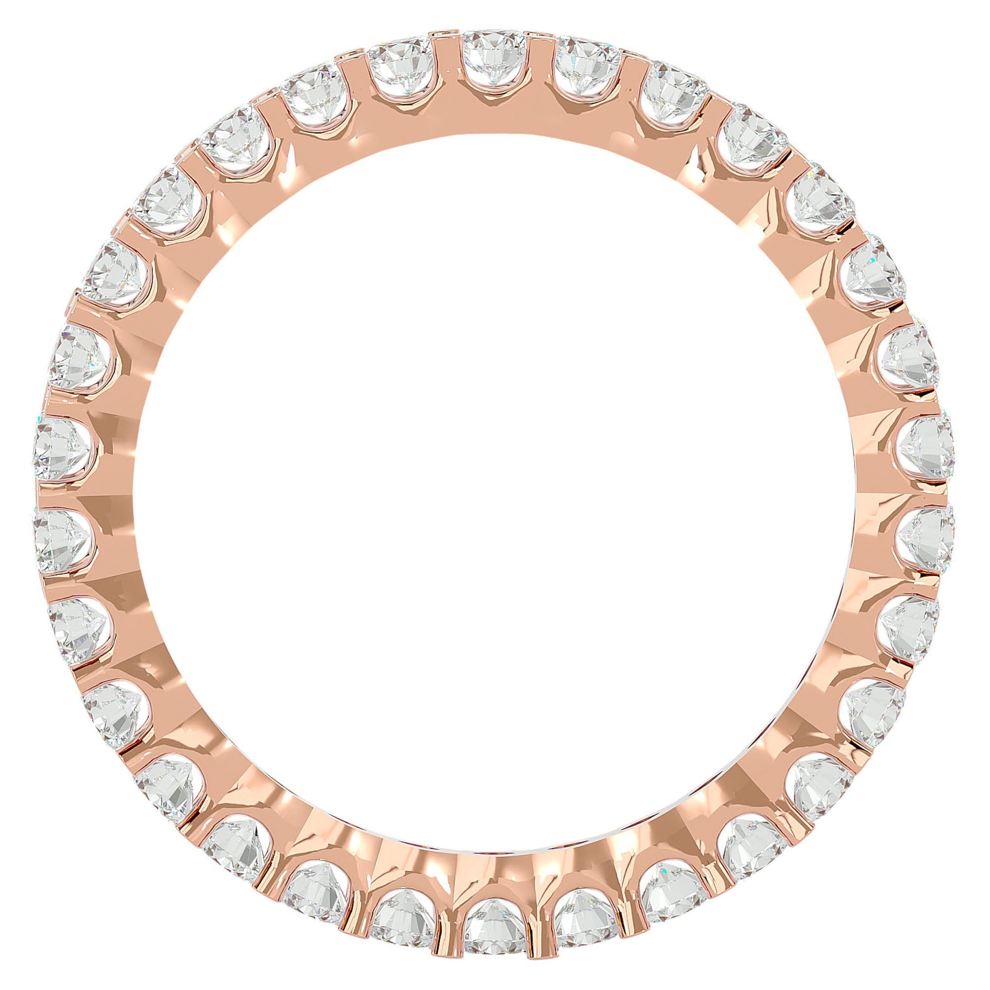 Inel Eternity din Aur 14k cu Diamante Create în Laborator de 1.20 ct din 14k Aur Roz - Castelo.ro