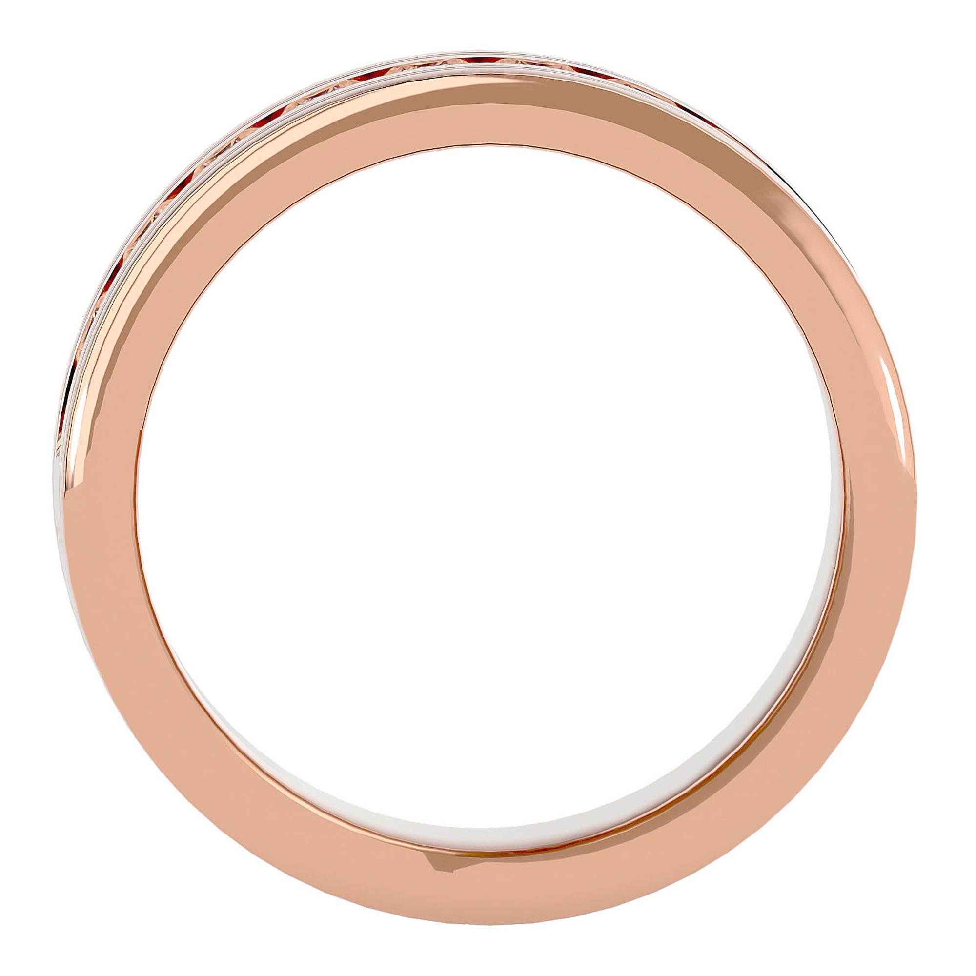 Verighetă Juliette din Aur 14k cu Bandă De Diamante Create în Laborator de 1.01 ct din 14k Aur Roz - Castelo.ro