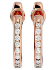 Cercei Hoop Regali din Aur 14k cu Diamante Create în Laborator de 0.54 ct din 14k Aur Roz - Castelo.ro