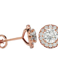 Cercei Delicați Aurora Cu Diamante Create în Laborator de 0.99 ct din 18k Aur Roz - Castelo.ro