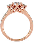 Inel de Logodnă Solitaire Pavè din Aur 14k cu Diamante Naturale de 0.90 ct din 14k Aur Roz - Castelo.ro
