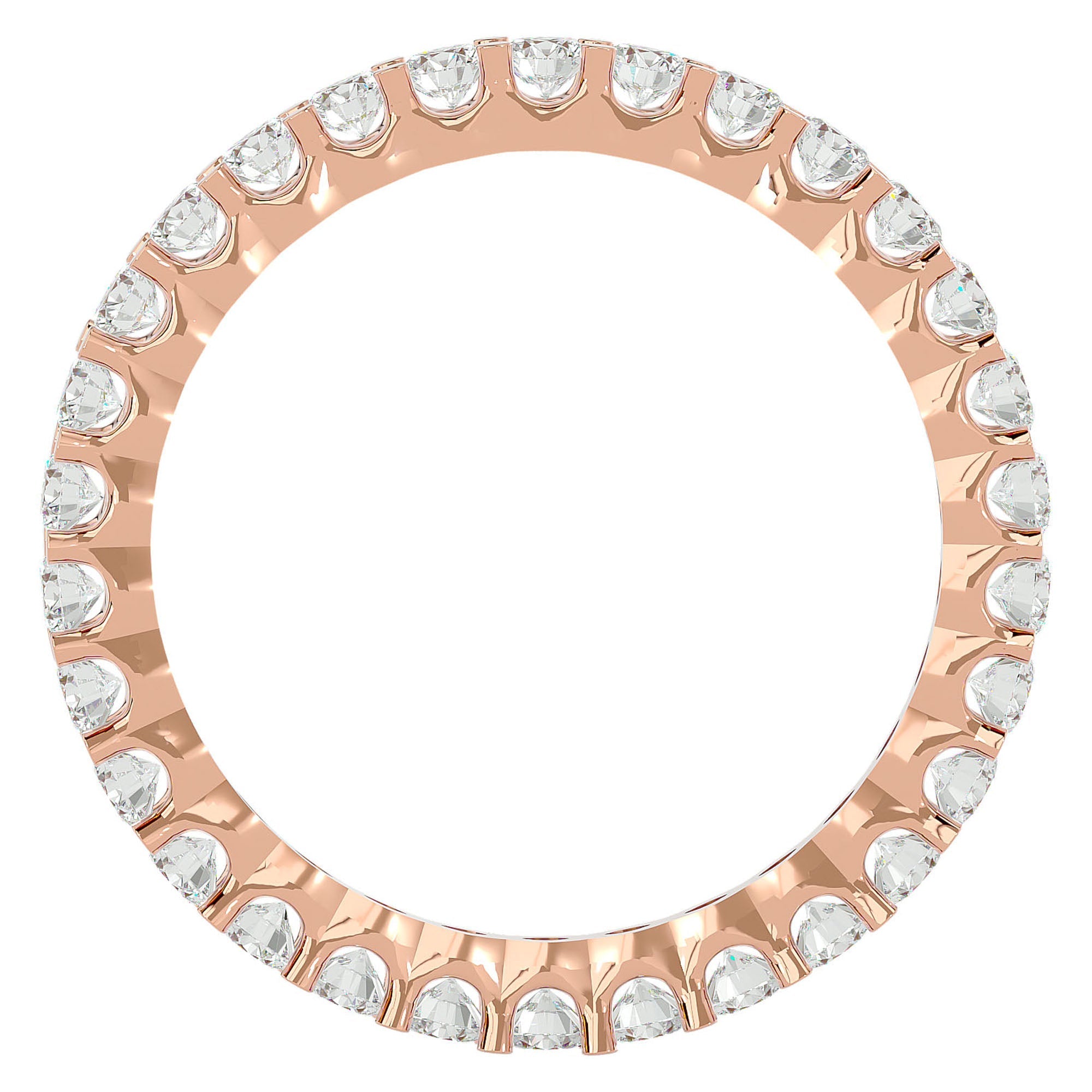 Inel Eternity cu Diamante Create în Laborator de 1.12 ct din 18k Aur Roz - Castelo.ro