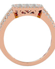 Inel Nobil din Aur 14k cu Diamante Naturale Pavé de 1.53 ct din 14k Aur Roz - Castelo.ro