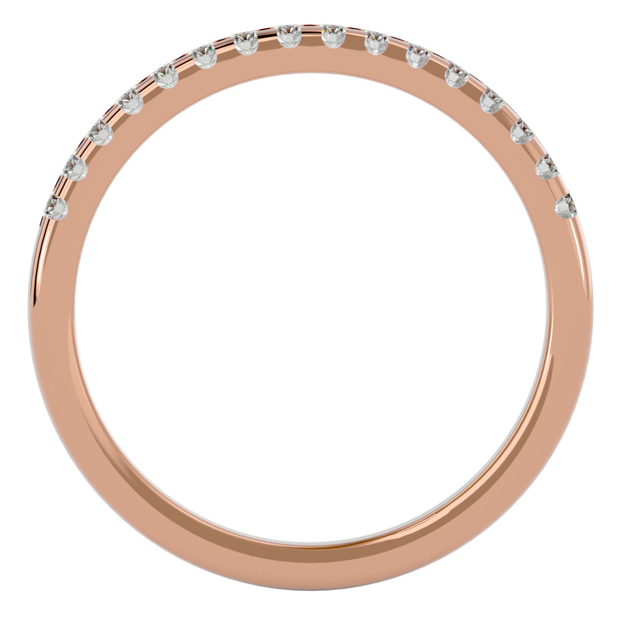 Inel Eternity din Aur 14k Cu Diamante Create în Laborator de 0.25 ct din 14k Aur Roz - Castelo.ro