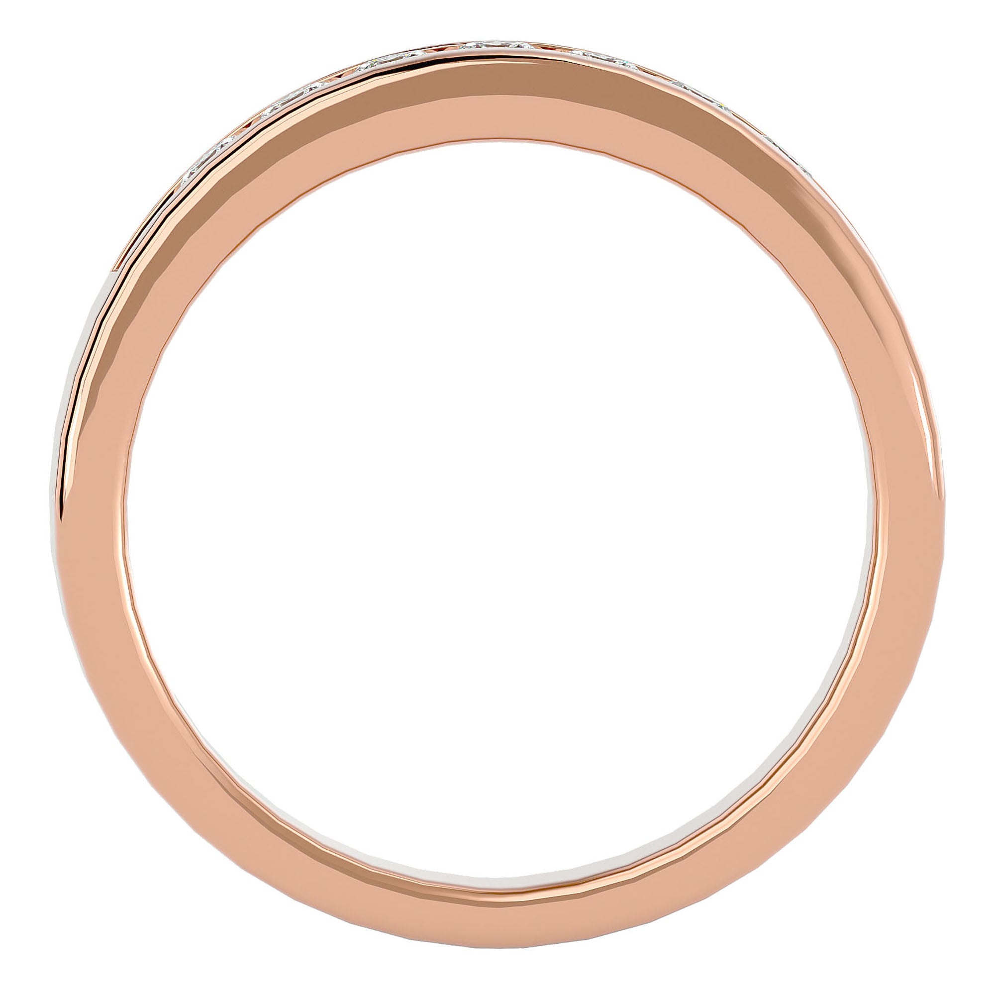 Inel Eternity Céline cu Diamant Naturale de 0.52 ct din 18k Aur Roz - Castelo.ro