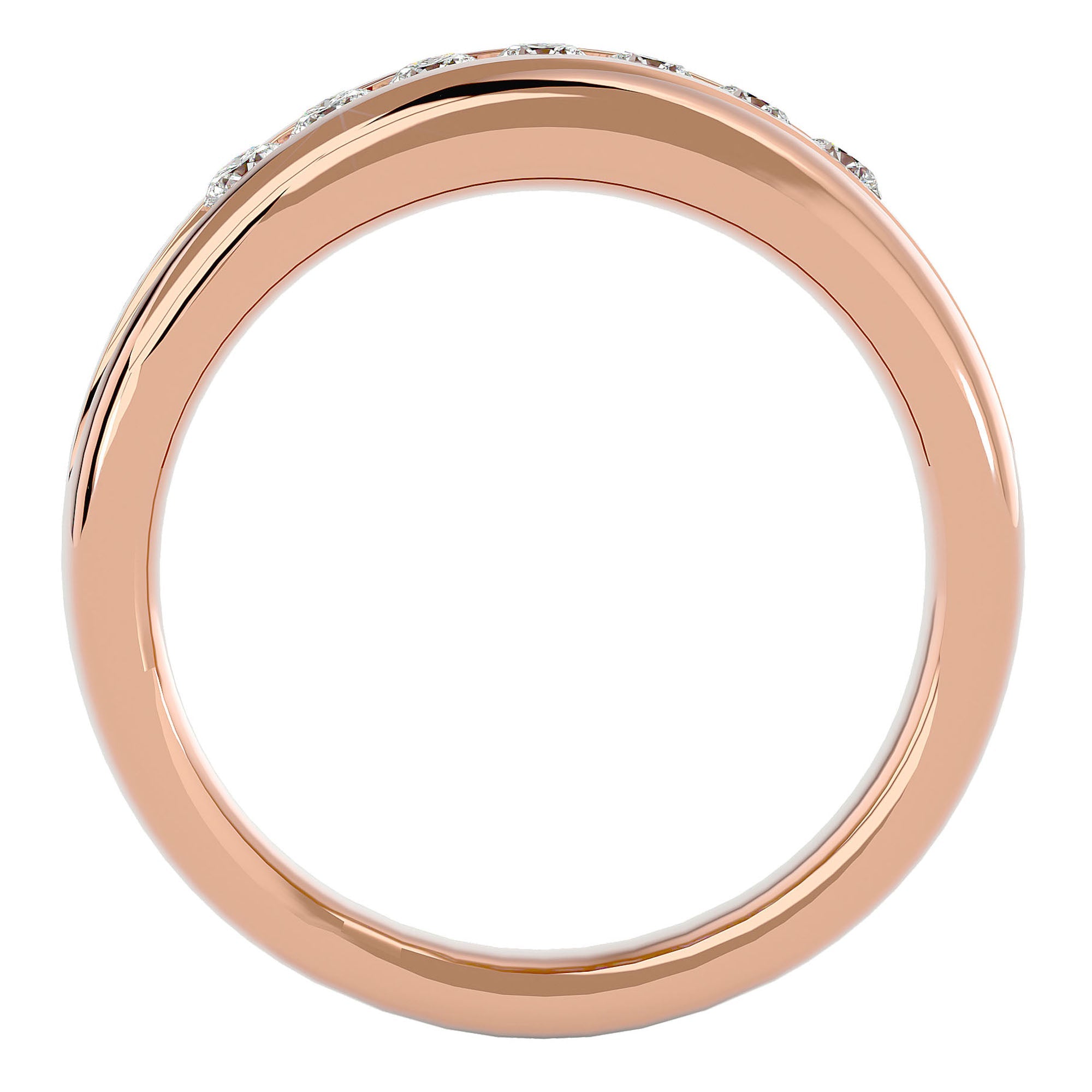 Verighetă Noblesse din Aur 14k cu Diamante Naturale de 0.52 ct din 14k Aur Roz - Castelo.ro