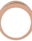 Inel Diademă din Aur 14k cu Moissanite în Montură Clasică de 0.30 ct din 14k Aur Roz - Castelo.ro
