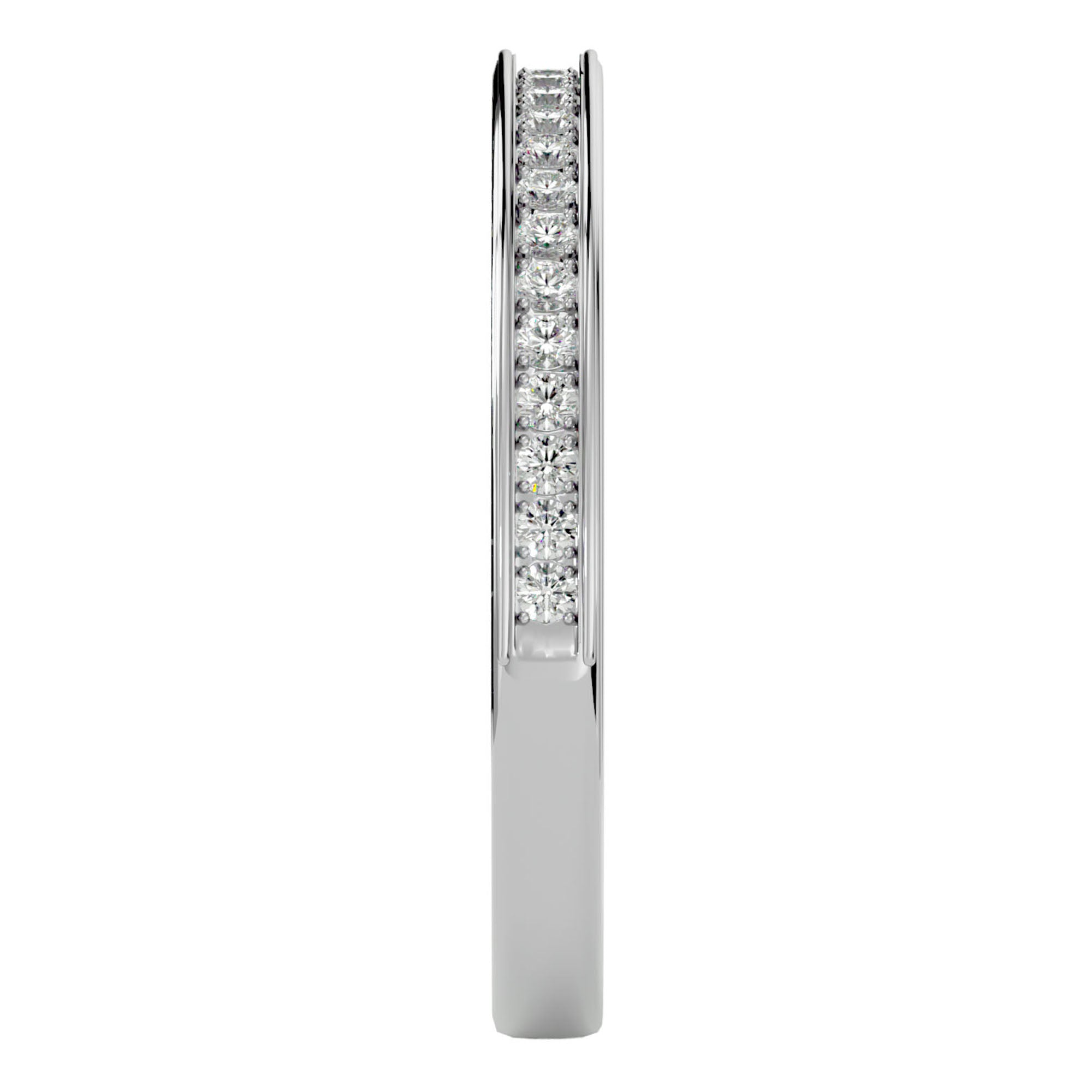 Inel Eternity Cu Moissanite de 0.19 ct din Platina - Castelo.ro