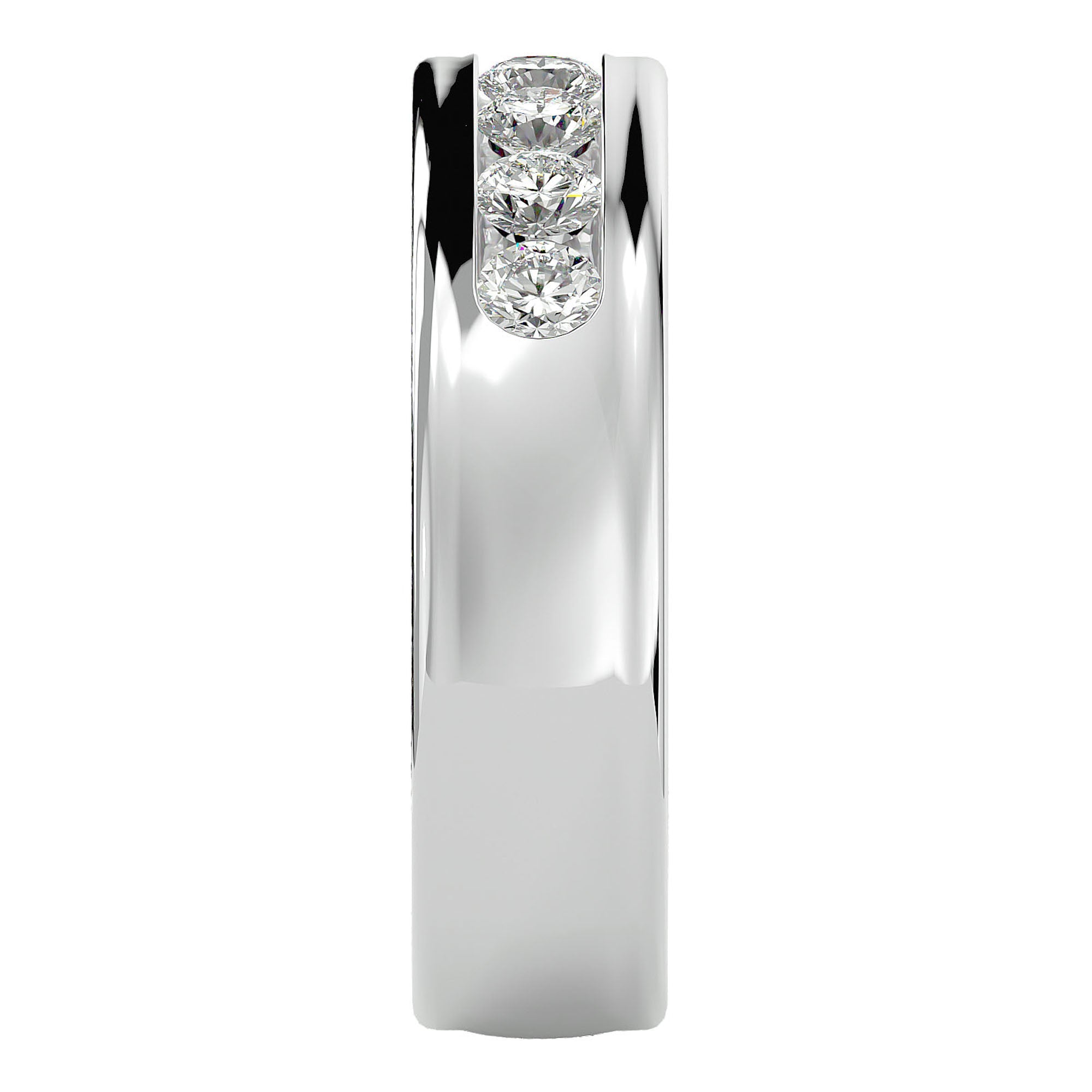 Verighetă cu Bandă De Diamante Naturale de 1.03 ct din Platina - Castelo.ro
