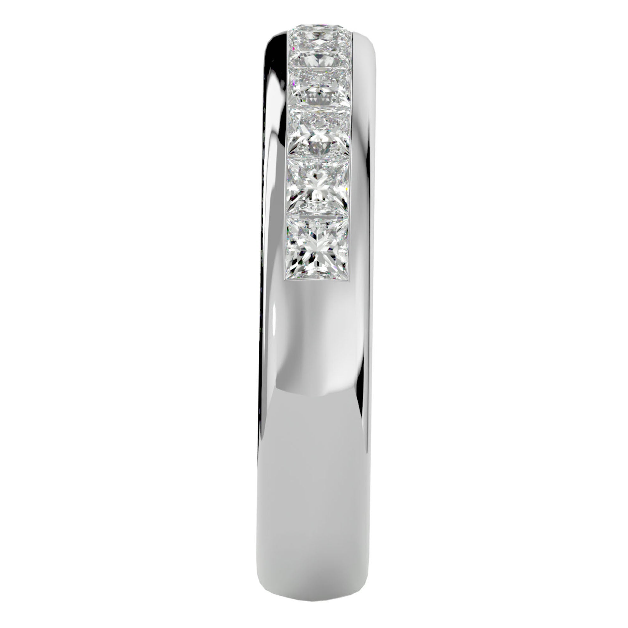Verighetă cu Moissanite Eternity de 1.07 ct din Platina - Castelo.ro