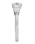 Inel de Logodnă Hélène cu Trei Moissanite de 2.18 ct din Platina - Castelo.ro