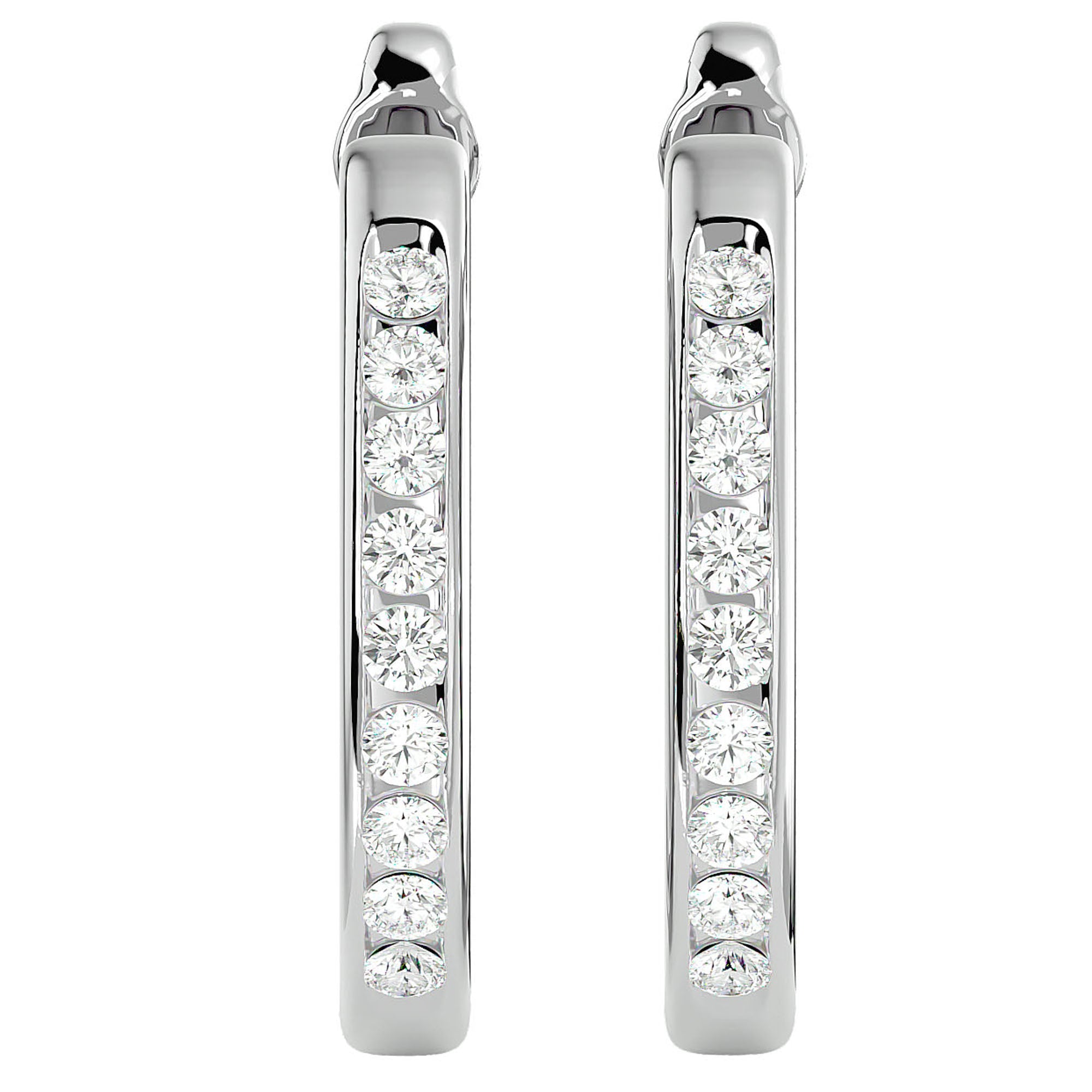 Cercei Hoop Nobili cu Moissanite de 0.46 ct din - Castelo.ro