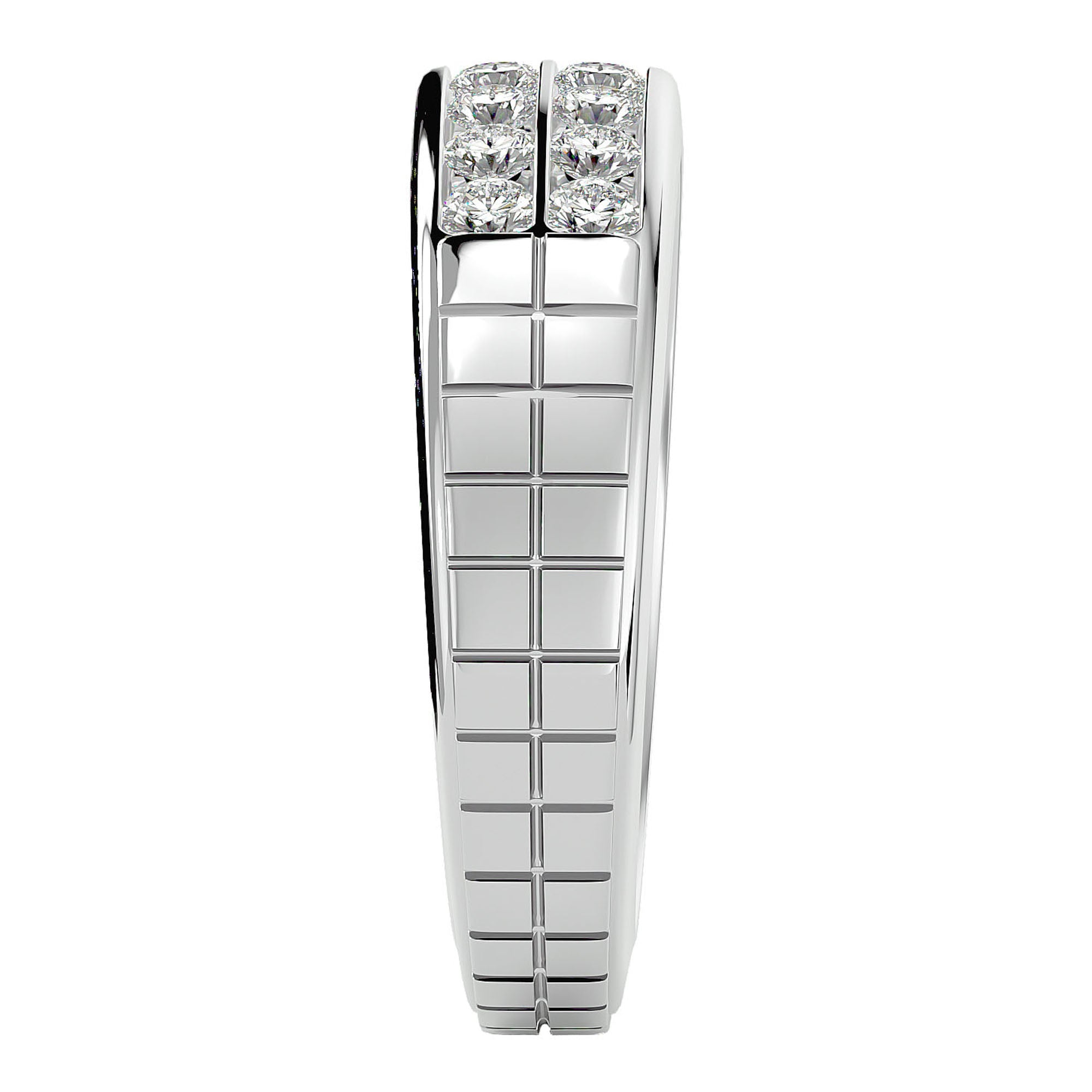 Inel Etern Dual cu Moissanite de 0.82 ct din Platina - Castelo.ro