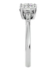 Inel de Logodnă cu Trei Moissanite de 1.22 ct din Platina - Castelo.ro