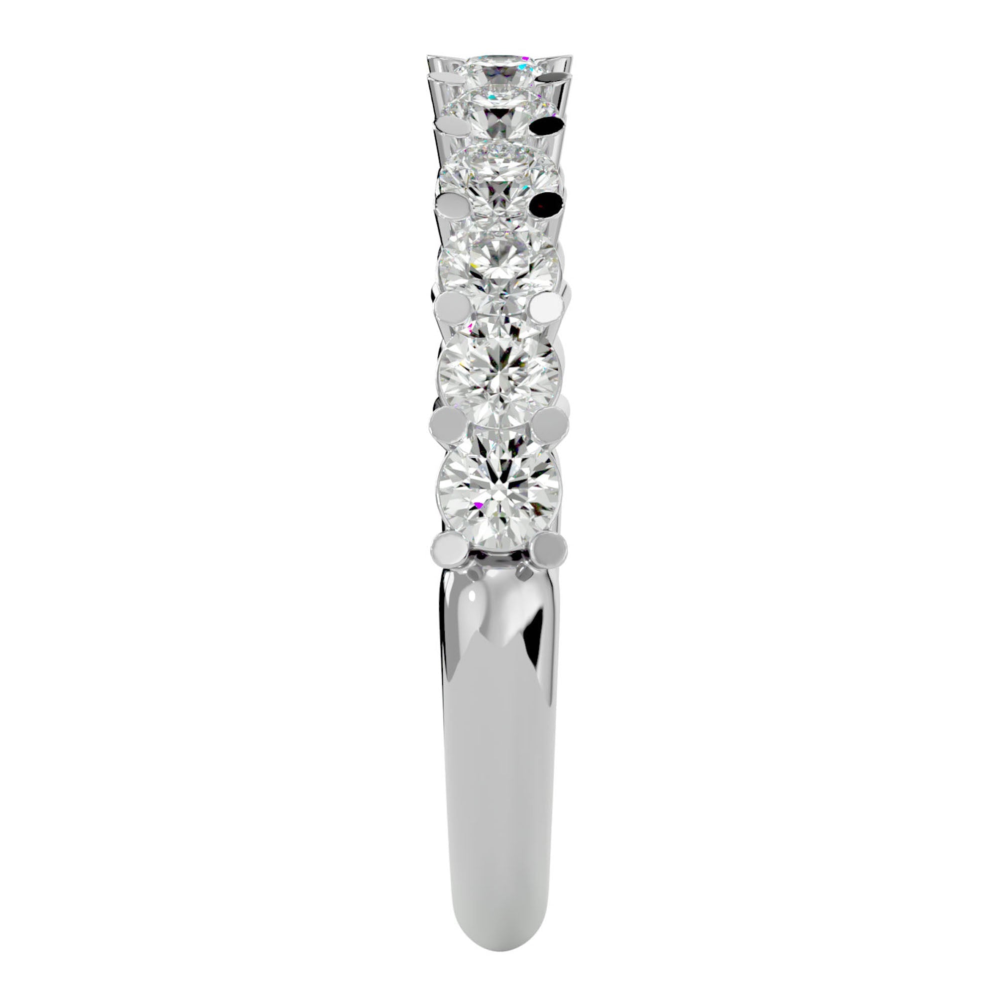 Inel Cu 11 Diamante Naturale Montate In Prong 1.11 ct din Platina - Castelo.ro