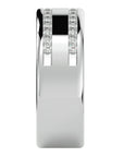 Verighetă Solène din Aur 14k Cu Două Rânduri De Diamante Naturale de 0.46 ct din 14k Aur Alb - Castelo.ro