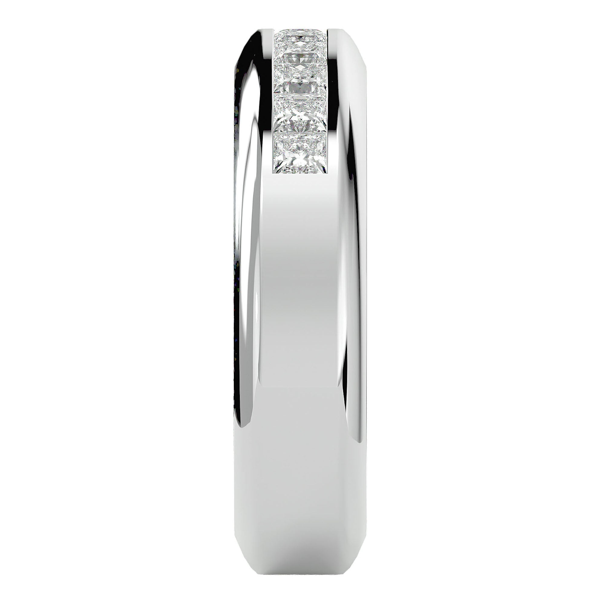 Verighetă din Aur 14k cu Diamante Naturale Eternity de 0.88 ct din 14k Aur Alb - Castelo.ro