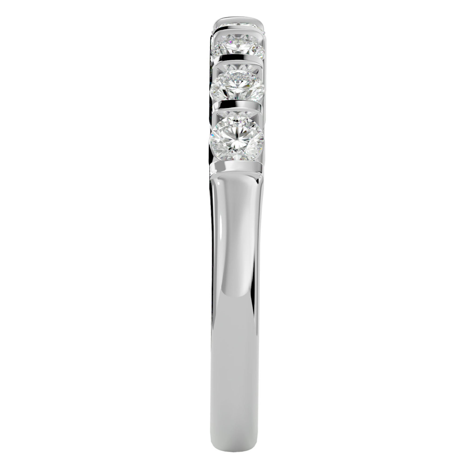 Inel Cu 7 Moissanite de 0.52 ct din Platina - Castelo.ro