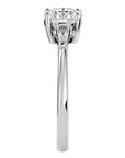 Inel de Logodnă din Aur 14k cu Trei Diamante Create în Laborator de 1.22 ct din 14k Aur Alb - Castelo.ro
