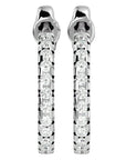 Cercei Hoop din Aur 14k Cu Diamante Create în Laborator de 0.70 ct din 14k Aur Alb - Castelo.ro