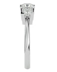 Inel de Logodnă Cu Trei Diamante Naturale Tăietură Prințesă de 1.32 ct din Platina - Castelo.ro