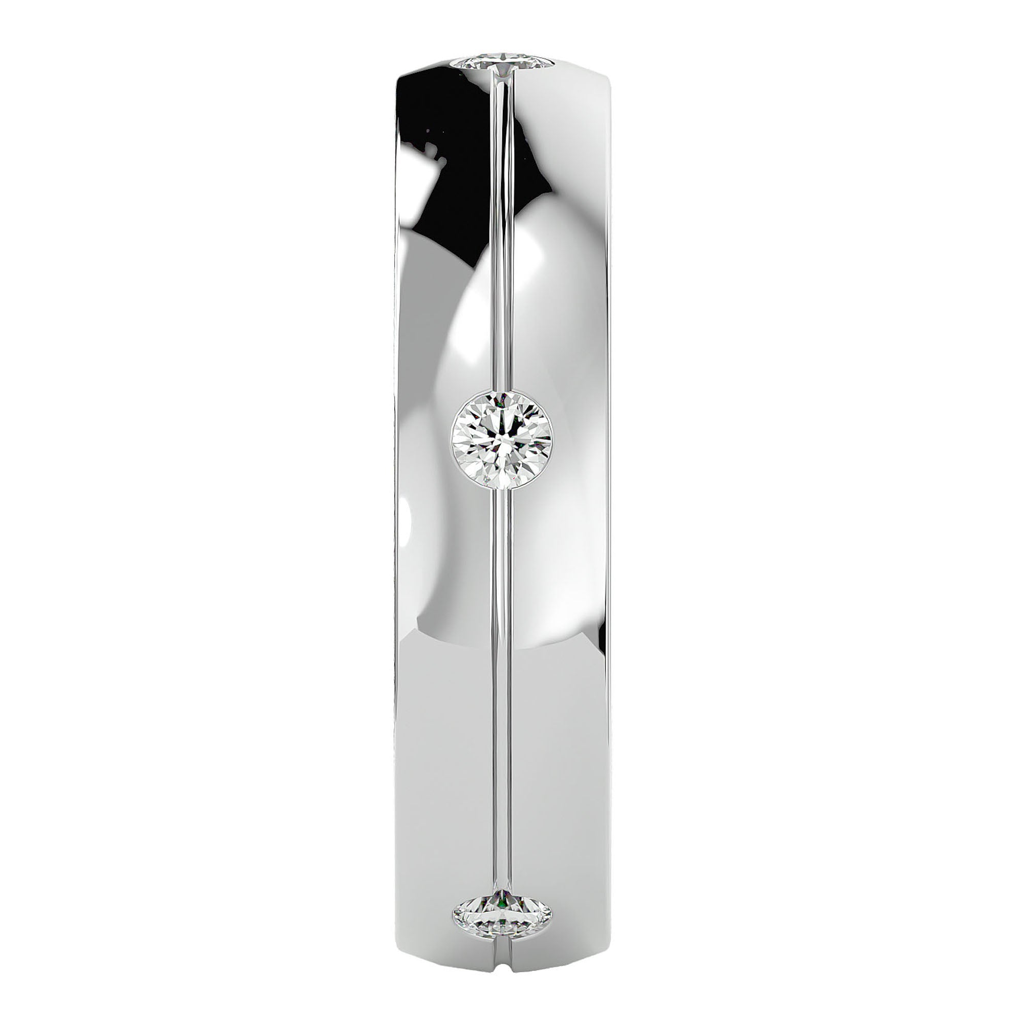 Verighetă Amélie cu Diamante Create în Laborator de 0.46 ct din Platina - Castelo.ro