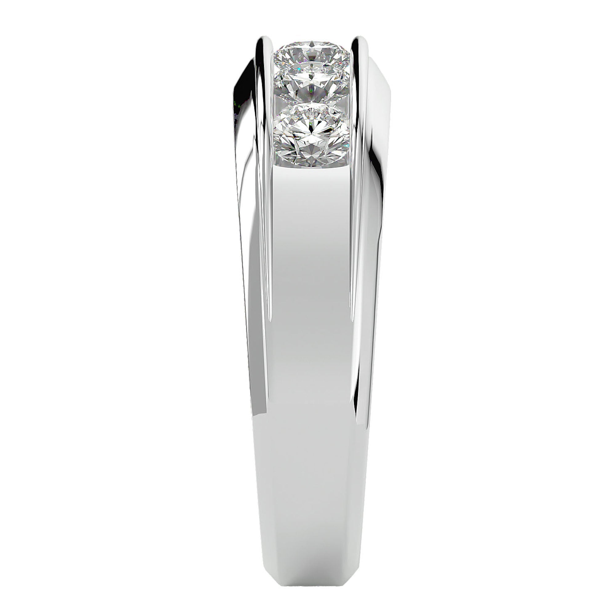 Verighetă Emilia cu Diamante Naturale de 1.29 ct din Platina - Castelo.ro