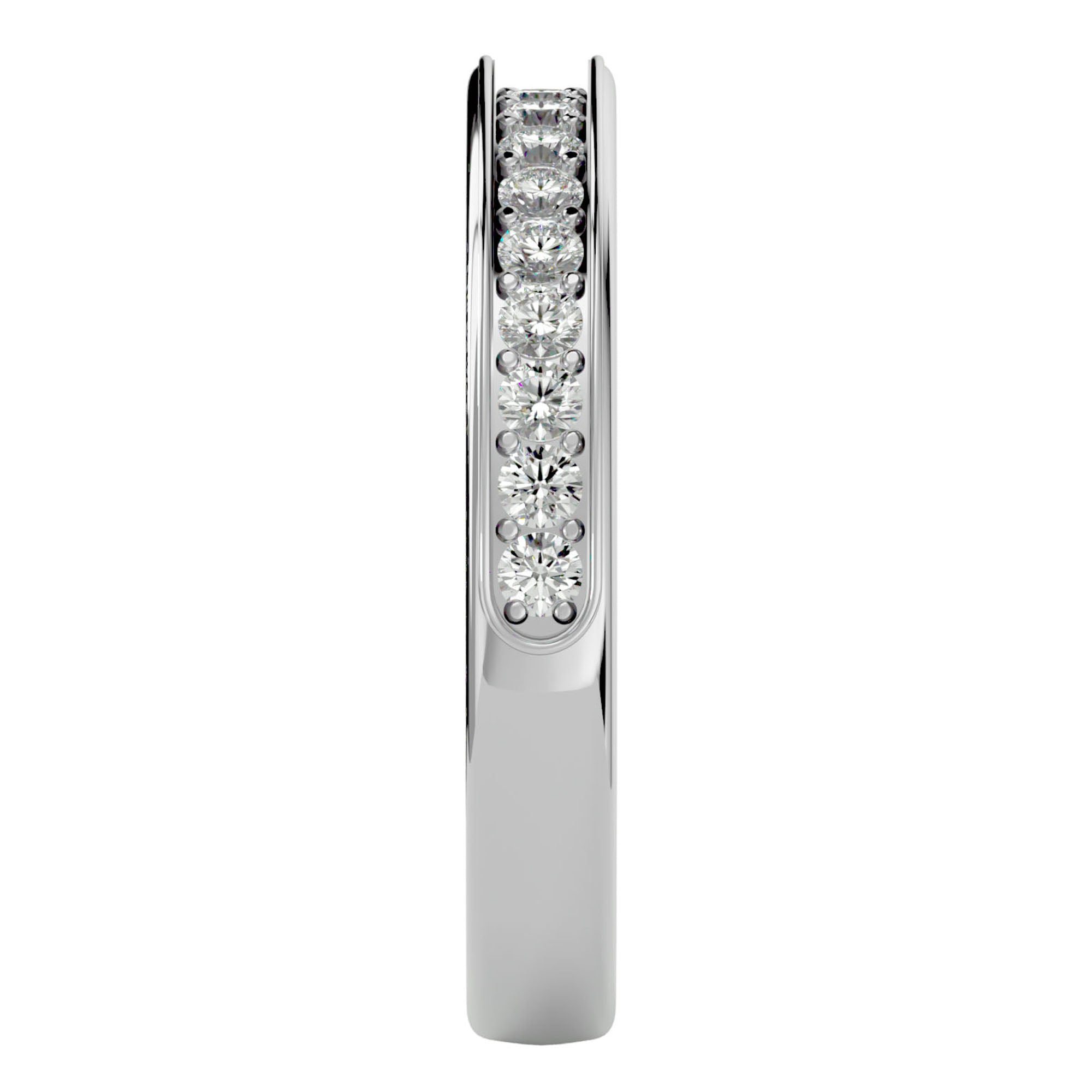 Inel Eternity din Aur 14k Cu Diamante Naturale de 0.41 ct din 14k Aur Alb - Castelo.ro