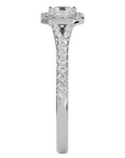 Inel de Logodnă Retro Pavé cu Diamante Naturale de 0.46 ct din Platina - Castelo.ro