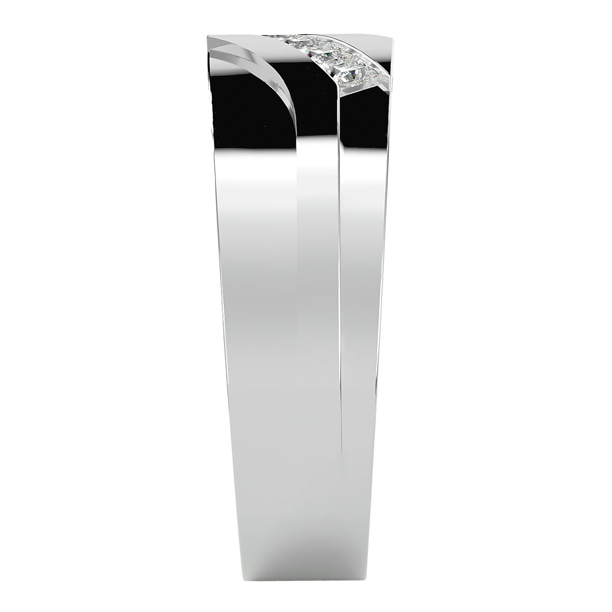 Verighetă Prestigiu cu Moissanite de 0.36 ct din Platina - Castelo.ro