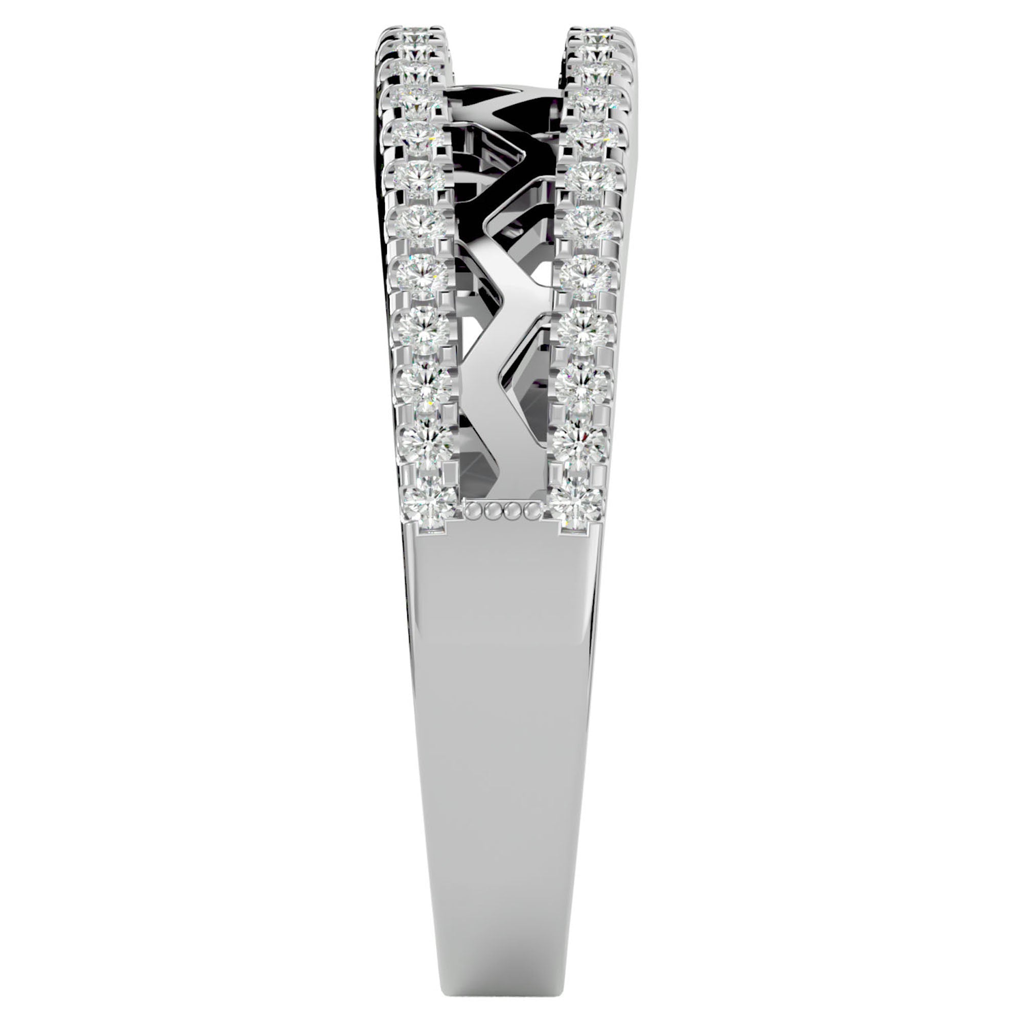 Inel Diademă cu Diamante Naturale în Montură Clasică de 0.30 ct din Platina - Castelo.ro
