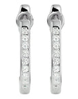 Cercei Hoop Vals din Aur 14k cu Diamante Create în Laborator de 0.92 ct din 14k Aur Alb - Castelo.ro