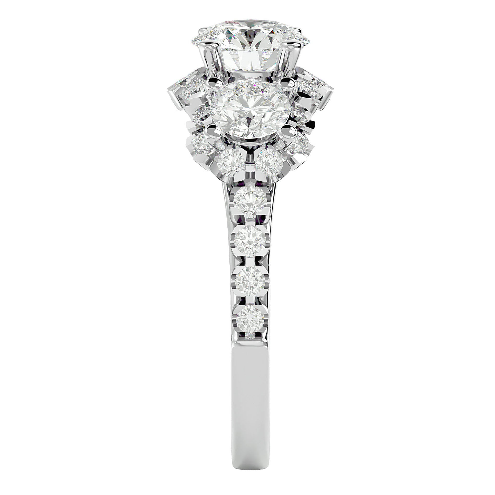 Inel de Logodnă Imperial cu Diamante Naturale de 2.04 ct din Platina - Castelo.ro
