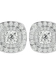 Cercei Stud din Aur 14k Cu Diamante Naturale de 2.2 ct din 14k Aur Alb - Castelo.ro