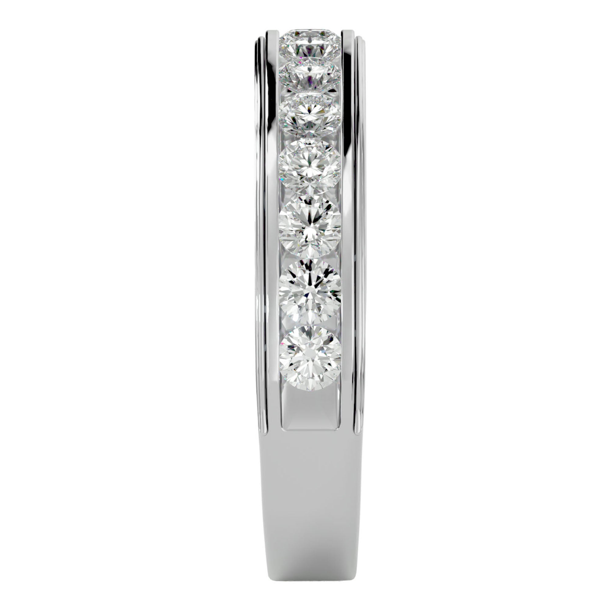 Verighetă cu Moissanite Eternity de 0.92 ct din Platina - Castelo.ro