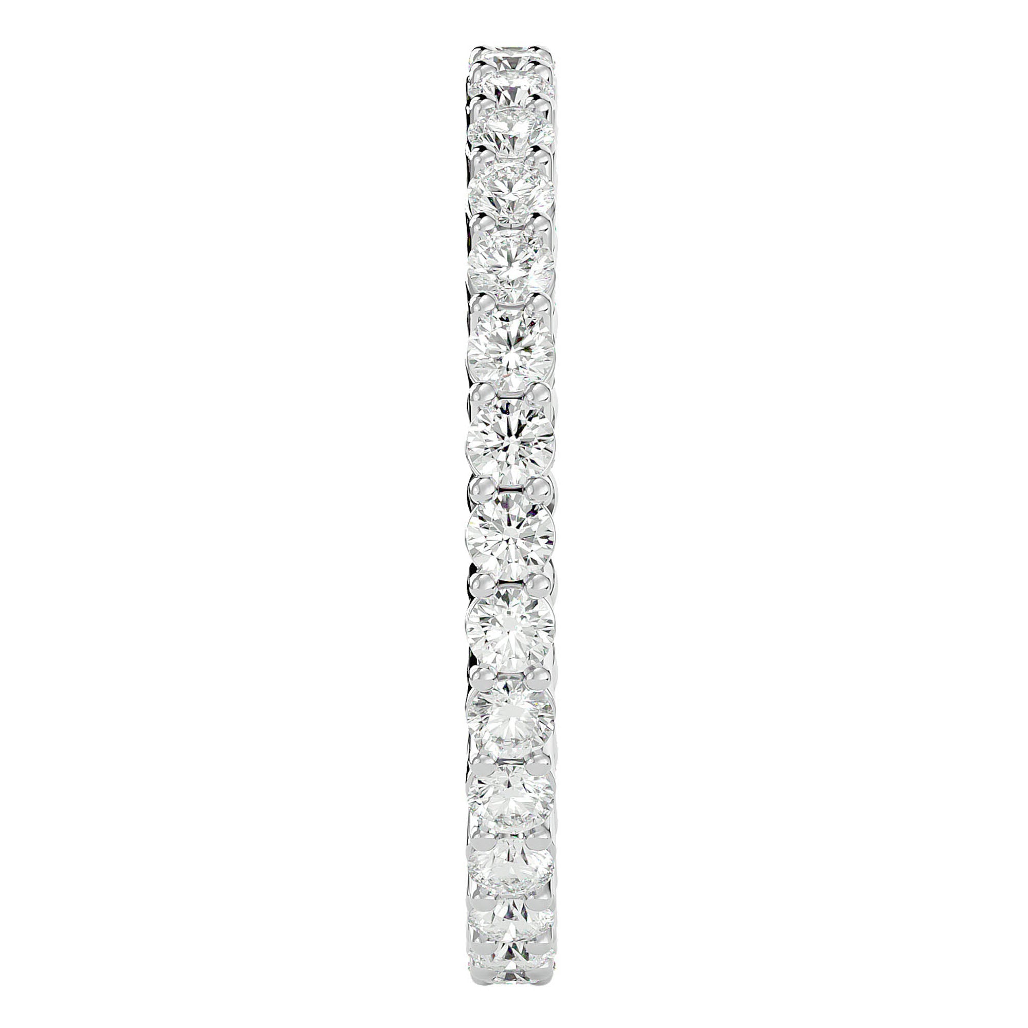 Inel Eternity din Aur 14k cu Diamante Naturale de 0.90 ct din 14k Aur Alb - Castelo.ro